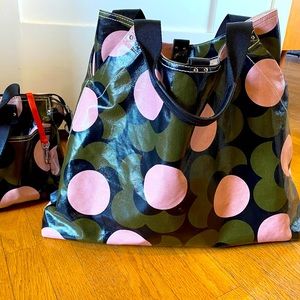 Orla Kiely shadow flower laminate travel bag